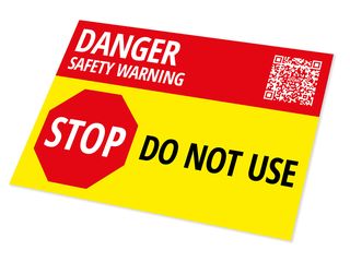 ATOM DANGER SAFETY WARNING DO NOT USE LABEL PACK OF 10