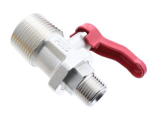 ULTRA COMPACT FUEL TANK VALVE 1" BSP X 1/2" BSP WITH STAINLESS STEEL L