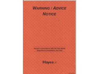 1640160 Hayes 663012B Warning/Advice Notice (Bulk Pack Of 5 Pads)