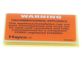 HAYES 663052 UNCOMMISSIONED APPLIANCE LABELS (PACK OF 10)