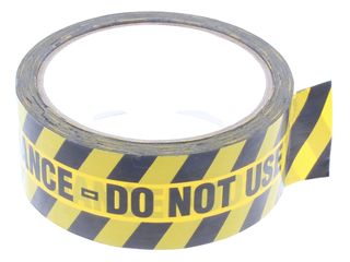 UNSAFE APPLIANCE TAPE 38MM X 33 METRES BLACK ON YELLOW