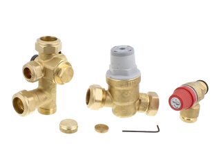 Caleffi CA-100025 3.5 & 6 Bar 22mm Loose Nut 2-Piece Combination Valve