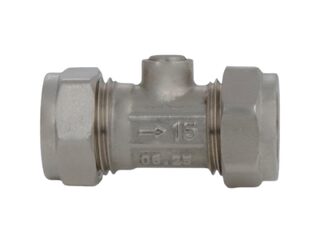 Plumbright Iso Valve 15Mm Chrome Plated Q70115