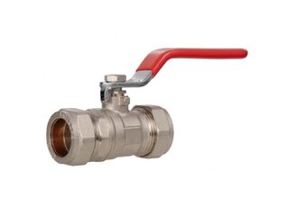 Plumbright Lever Ball Valve Cxc Red 22Mm R25022