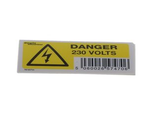 Regin REGEP24 Electrical Danger - Volts Label (8)