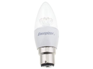 ENERGIZER LED CANDLE 470LM CLEAR B22 WARM WHITE BOXED DIMMABLE