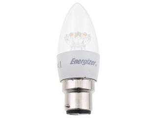 ENERGIZER LED CANDLE 470LM CLEAR B22 WARM WHITE BOXED