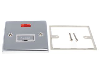 DECO VPCH753WH 13A INGOT FUSED CONNECTION UNIT WITH NEON WHT CHROME