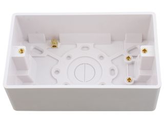 MODE CMA086 2GANG 47MM DEEP PATTRES BOX FITTED CABLE RESTRAINT & EARTH