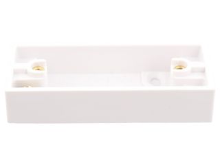 POLAR 1 GANG 19MM DEEP ARCHITRAVE PATTRESS BOX WITH EARTH TERMINAL