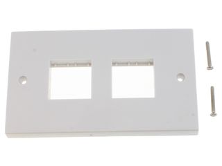 POLAR 2 GANG MINIGRID UNFURNISHED PLATE - 2 X 2 APERTURES