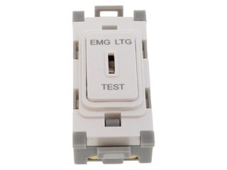 DETA G3536 20A 2W EMG LGT TEST SWITCH - WHITE