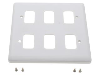 VIMARK CURVE G2705 6 GANG GRID PLATE