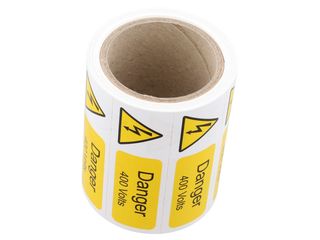 INDUSTRIAL SIGNS IS2810OR DANGER 400 VOLTS SIGN