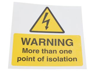 INDUSTRIAL SIGNS IS6810SA WARNING MORE THAN ONE POINT OF ISOLATION