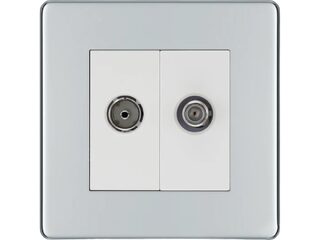 BG FPC65-01 2 GANG SATELLITE AND COAXIAL SOCKET