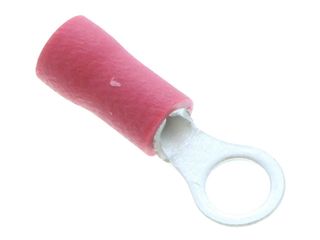 UNICRIMP QRR4 4MM HOLE RING TERMINAL BAG OF 100 - RED