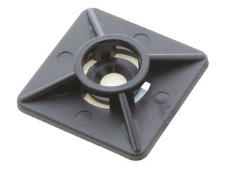 UNICRIMP QTBB22 25MM 2-WAY CABLE TIE BASE - BLACK - PACK OF 100