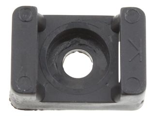 UNICRIMP QTBC 4.9MM HOLE CABLE TIE CRADLE - BLACK - PACK OF 100
