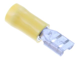 UNICRIMP QYPO63F 6.3MM FEMALE PUSH-ON TERMINAL BAG OF 100 - YELLOW