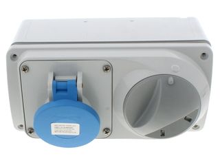 LEWDEN PM16/454126LW SURFACE INTERLOCKED SOCKET 16A 230V 2P+E 6H IP44