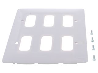HAGER WMGP6 6 GANG WHITE MOULDED GRID PLATE