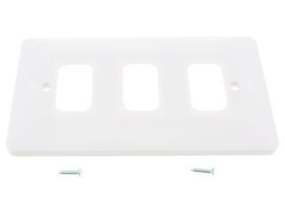 HAGER WMGP3 3 GANG WHITE MOULDED GRID PLATE