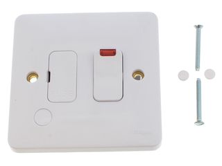 HAGER WMSSU83FON 13A FUSED CONNECTION UNIT SWITCHED LIGHT FLEX OUTLET