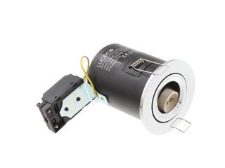 LUCECO EFDGUAPC-01 ADJUSTABLE FIRE RATED GU10 DOWNLIGHT POLISHED CHROM