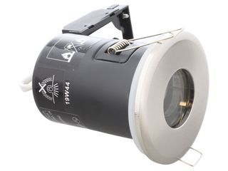 LUCECO EFDGUIPBS-01 FIXED IP65 FIRE RATED GU10 DOWNLIGHT BRUSHED STEEL