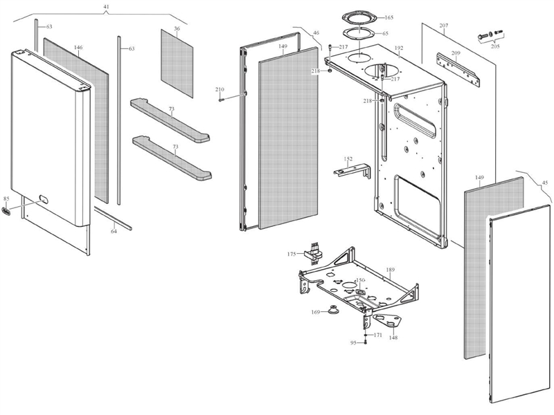Exploded Diagram for CASE ASSEMBLY