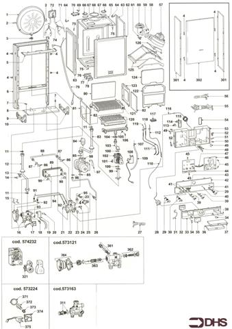 Exploded Diagram for BURNER ASSEMBLY