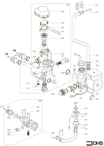Exploded Diagram for PUMP - WATER ASSY