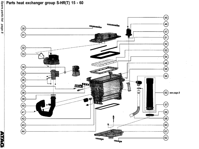 Exploded Diagram for HEAT EXCHANGER GROUP