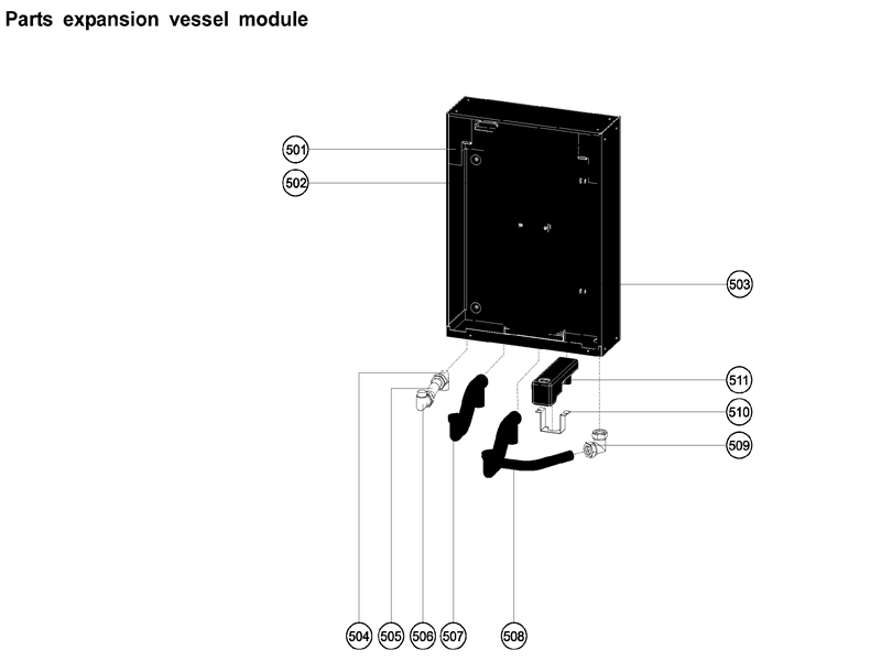 Exploded Diagram for EXPANSION VESSEL MODULE