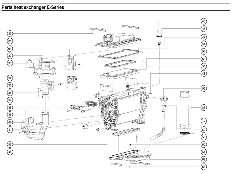 Exploded Diagram for HEAT EXCHANGER