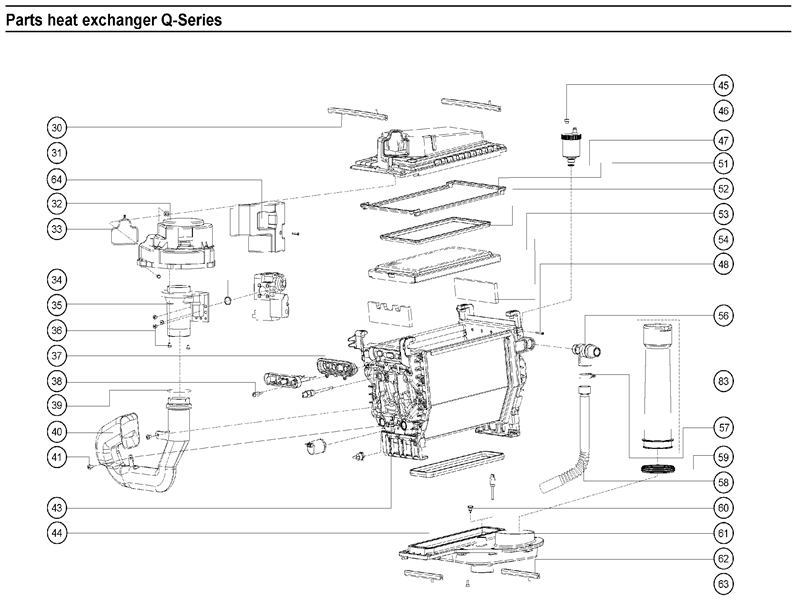 Exploded Diagram for HEAT EXCHANGER