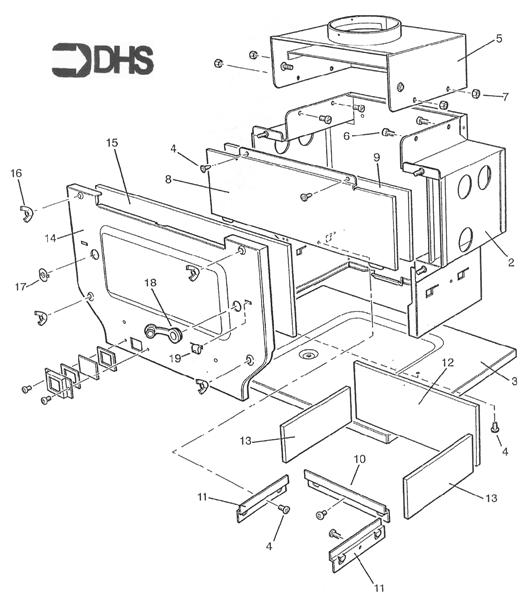 Exploded Diagram for COMBUSTION BOX