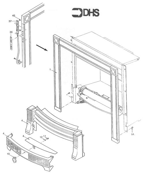 Exploded Diagram for FIRE SURROUND/FENDER ASSY
