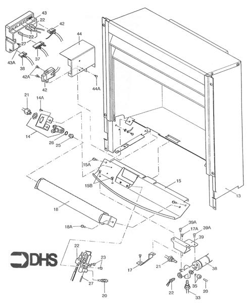 Exploded Diagram for BOX COMBUSTION/CONTROLS