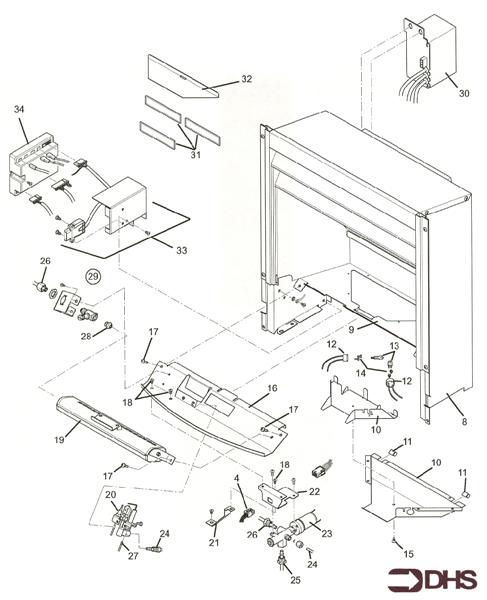 Exploded Diagram for BOX COMBUSTION/CONTROLS