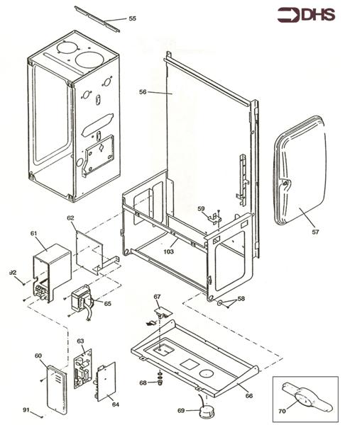 Exploded Diagram for CONTROLS & BACKPLATE