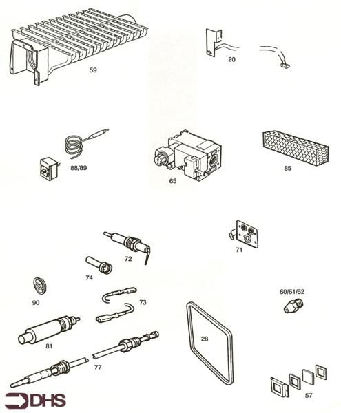Exploded Diagram for SHORT PARTS LIST