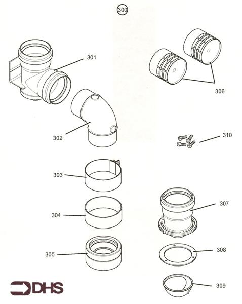 Exploded Diagram for TWIN ADAPTOR MAXFLUE