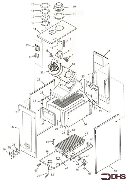 Exploded Diagram for COMBUSTION CHAMBER