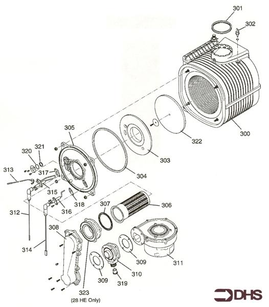 Exploded Diagram for HEAT EXCHANGER