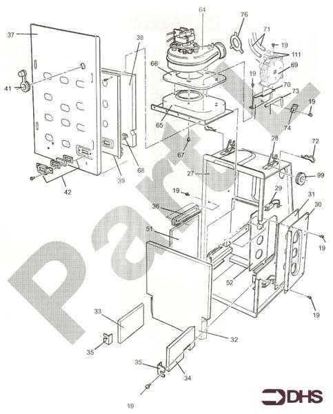 Exploded Diagram for COMBUSTION CHAMBER