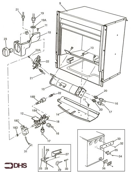 Exploded Diagram for BOX COMBUSTION/CONTROLS