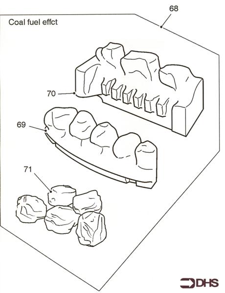 Exploded Diagram for CERAMIC COAL FUEL EFFECTS