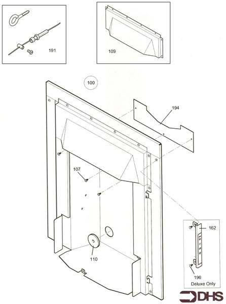 Exploded Diagram for COMB. BOX - CONTROLS PCF